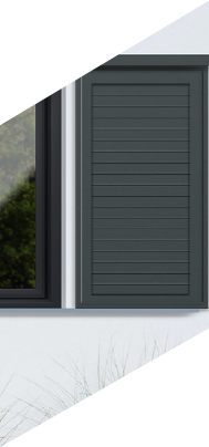 volet devant une maison